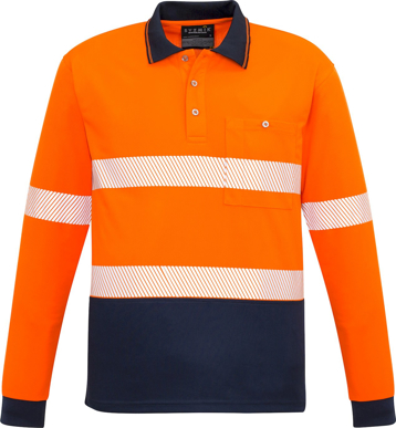 Picture of Syzmik Unisex Hi Vis Segmented Tape Long Sleeve Polo (ZH530)