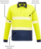 Picture of Syzmik Unisex Hi Vis Segmented Tape Long Sleeve Polo (ZH530)