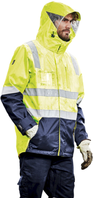 Picture of Syzmik Mens Hi Vis 4 In 1 Waterproof Jacket (ZJ532)