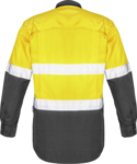 Picture of Syzmik Mens Rugged Cooling Hi Vis Taped Long Sleeve Shirt (ZW129)