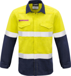 Picture of Syzmik Mens Red Flame Hi Vis Shirt - Hoop Taped (ZW132)