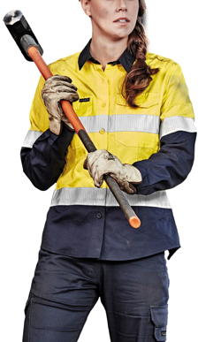 Picture of Syzmik Womens Rugged Cooling Hi Vis Taped Long Sleeve Shirt (ZW720)