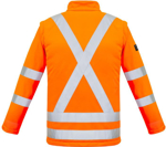 Picture of Syzmik Unisex Hi Vis X Back 2 In 1 Softshell Jacket (ZJ680)