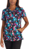 Picture of Cherokee Uniforms Brushing Blooms V Neck Printed Scrub Top (CK678 BHBM)