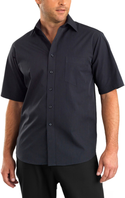Picture of John Kevin Mens Dark Stripe Short Sleeve Shirt (237 Charcoal)