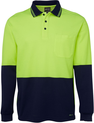 Picture of JB's Wear Hi Vis Long Sleeve Cotton Back Polo (6HPL)