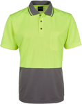 Picture of JB's Wear Adults Hi Vis Non Cuff Traditional Polo (6HVNC-ADULTS)