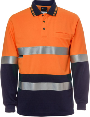 Picture of JB's Wear Hi Vis Long Sleeve Day & Night Traditional Polo (6HVSL)