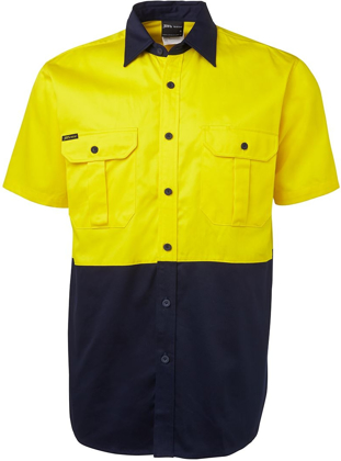 Picture of JB's Wear Hi Vis Short Sleeve 190G Work Shirt (6HWS)