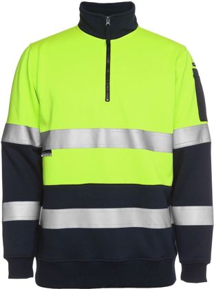 Picture of JB's Wear Hi Vis Day & Night 1/2 Zip Fleece Jumper (6HZFS)