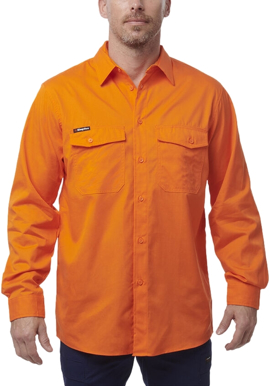 Picture of King Gee Workcool 2 Hi Vis Long Sleeve Drill Work Shirt (K54805)