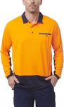 Picture of King Gee Workcool Hyperfreeze Hi Vis Lightweight Long Sleeve Polo (K54840)