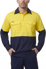 Picture of King Gee Workcool 2 Hi Vis Two Tone Closed Front Long Sleeve Shirt (K54876)