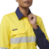 Picture of King Gee Womens Workcool Vented Spliced Spliced Shirt Taped Long Sleeve (K44227)