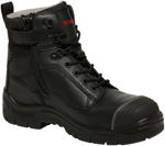 Picture of King Gee Phoenix Zip/Lace Safety Work Boots With Scuff Cap - Black (K27890)