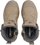 Picture of King Gee Womens Bennu Pro 6 Zip Sided Work Boot - Stone (K28013)