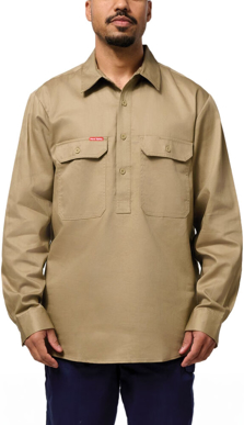 Picture of Hard Yakka Long Sleeve Closed Front Cotton Drill Work Shirt (Y07530)