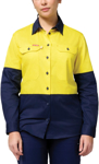 Picture of Hard Yakka Womens Long Sleeve Hi Vis 2 Tone Vented Shirt (Y08423)