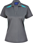 Picture of Winning Spirit Womens Sustainable Contrast Short Sleeve Polo (PS94)