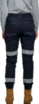 Picture of Australian Industrial Wear Unisex Cotton Stretch Drill Cuffed Work Taped Pant (WP28HV)