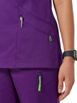 Picture of NNT Uniforms Womens Next-Gen Antibacterial Active Florence Purple Scrub Top (CATULM-PUR)