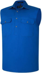 Picture of Ritemate Workwear Mens Pilbara Closed Front Sleeveless Shirt (RM700CF)