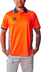 Picture of Trademutt Unisex RPET Bonza Hi Vis Orange Short Sleeve Polo (TM-21505)