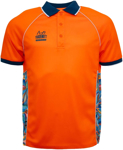 Picture of Trademutt Unisex RPET Snazzy Hi Vis Orange Short Sleeve Polo (TM-21525)