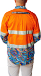 Picture of Trademutt Mens Snazzy Orange Day/Night Hi Vis Full Button Long Sleeve Workshirt (TM-21522)