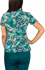 Picture of Cherokee Scrubs Tropic Texture Floral Print Round Neck Scrub Top (CK609 TCTU)