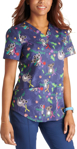 Picture of Cherokee Scrubs Koalas Care All Awareness Print V Neck Top (CK652 KLCR)