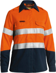 Picture of Bisley Workwear Womens TenCate Tecasafe® Plus 700 Taped Hi Vis FR Vented Shirt (BL8082T)