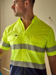 Picture of Bisley Workwear Mens X Airflow Hi Vis Taped Stretch Ripstop Shirt (BS1491T)