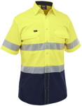 Picture of Bisley Workwear Mens X Airflow Hi Vis Taped Stretch Ripstop Shirt (BS1491T)