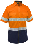 Picture of Bisley Workwear Mens X Airflow Hi Vis Taped Stretch Ripstop Shirt (BS1491T)
