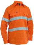 Picture of Bisley Workwear Mens Taped Hi Vis Cool Lightweight Closed Front Shirt (BSC6897T)