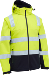 Picture of Bisley Workwear Mens Taped Two Tone Hi Vis 3 in 1 Soft Shell Jacket (BJ6078T)