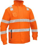 Picture of Bisley Workwear Mens Taped Hi Vis Heated Jacket with Hood (BJ6842T)