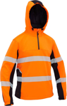 Picture of Bisley Workwear Mens Flx & Move Hi Vis Taped Liquid Repellent Fleece Hoodie (BK6571T)