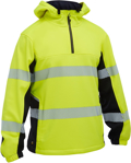 Picture of Bisley Workwear Mens Flx & Move Hi Vis Taped Liquid Repellent Fleece Hoodie (BK6571T)