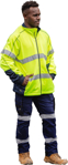 Picture of Bisley Workwear Mens Taped Hi Vis Zip Front Fleece (BK6611T)