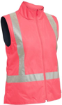 Picture of Bisley Workwear Womens Taped Hi Vis 5 in 1 Rain Jacket - Pink (BKL6975-Pink)