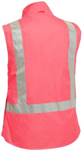 Picture of Bisley Workwear Womens Taped Hi Vis 5 in 1 Rain Jacket - Pink (BKL6975-Pink)