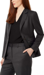 Picture of NNT Uniforms Womens Wool Blend Twill Tailored Jacket - Charcoal (CAT1HC-CHA)