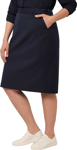 Picture of NNT Uniforms Womens Wool Blend Twill Secret Waist Midi Skirt - Navy (CAT2RW-NAV)