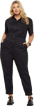 Picture of NNT Uniforms Womens Jenner Jogger Jumpsuit - Black (CAT3WD-BLA)
