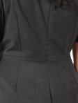 Picture of NNT Uniforms Womens Wool Blend Twill Short Sleeve Dress - Charcoal (CAT69W-CHA)