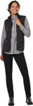 Picture of NNT Uniforms Womens Textured Fleece Zip Front Vest - Charcoal (CAT74N-CHA)