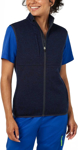 Picture of NNT Uniforms Womens Textured Fleece Zip Front Vest - Navy (CAT74N-NAV)