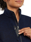 Picture of NNT Uniforms Womens Textured Fleece Zip Front Vest - Navy (CAT74N-NAV)